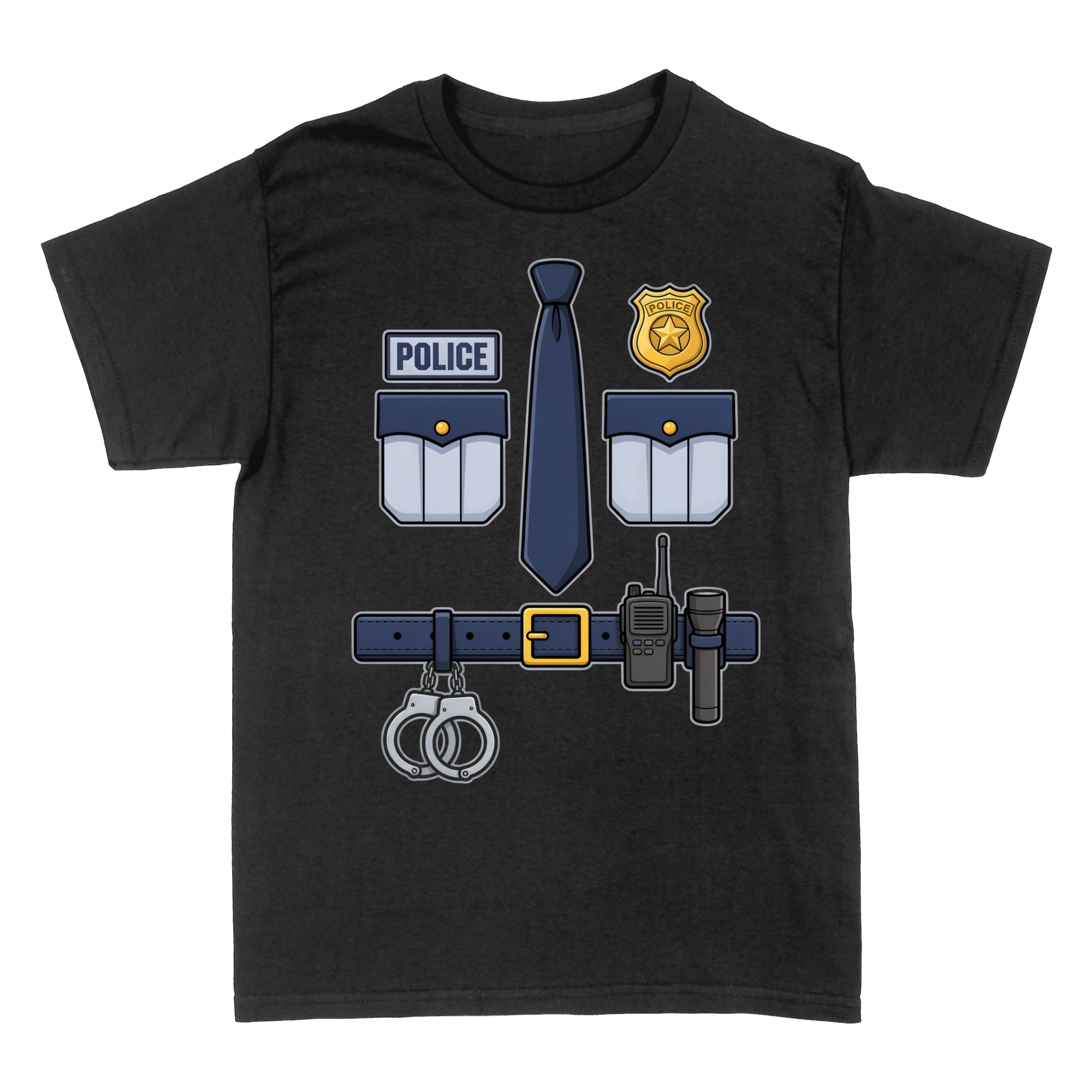 T-shirts: Costume Uniforme de Policier