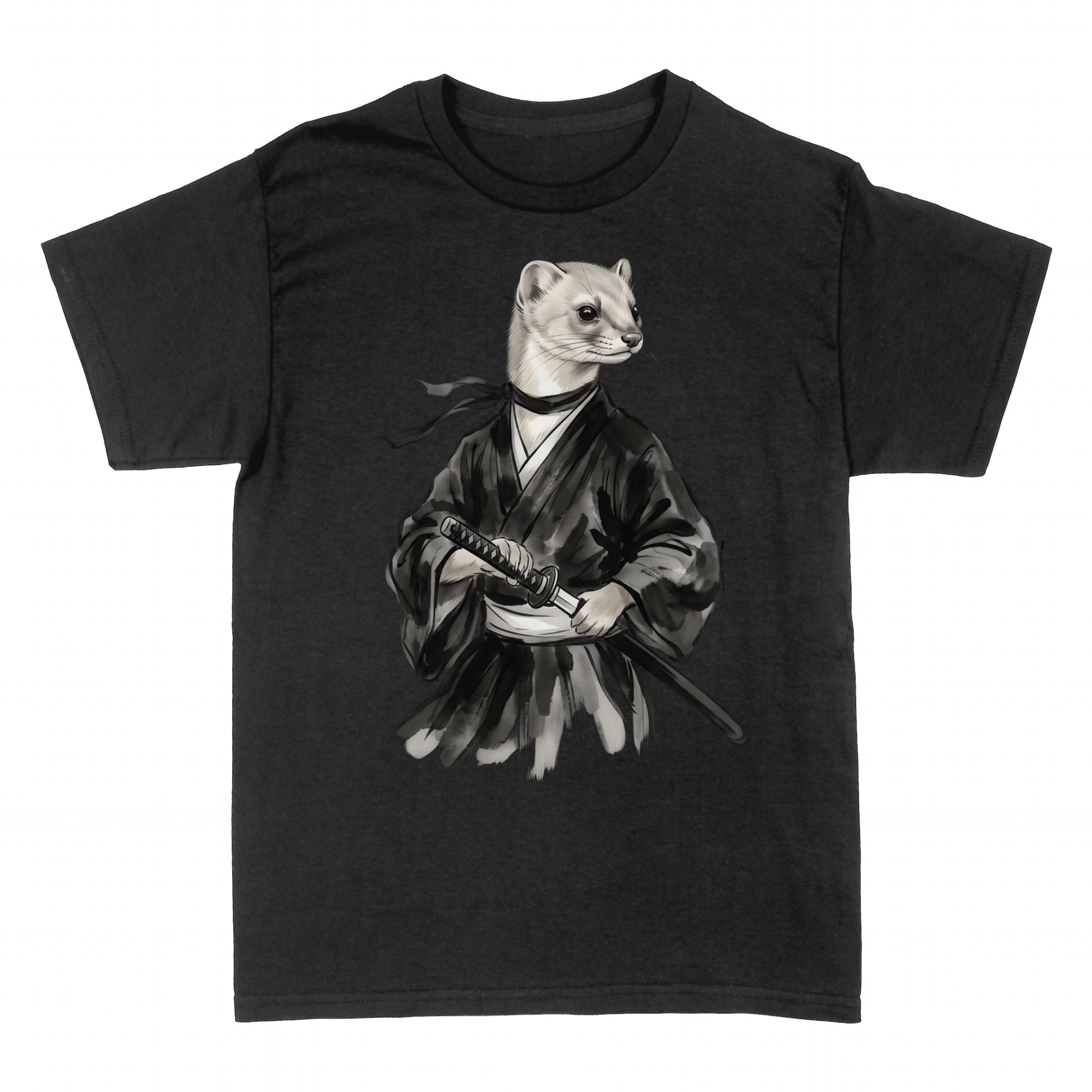 T-shirts: Furet Ronin Art Japonais Encre Sumi-e