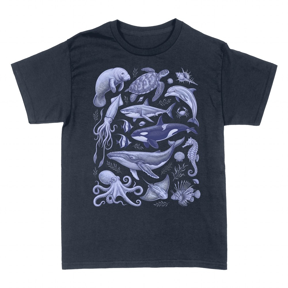 T-shirts: Collection d'animaux marins vintage
