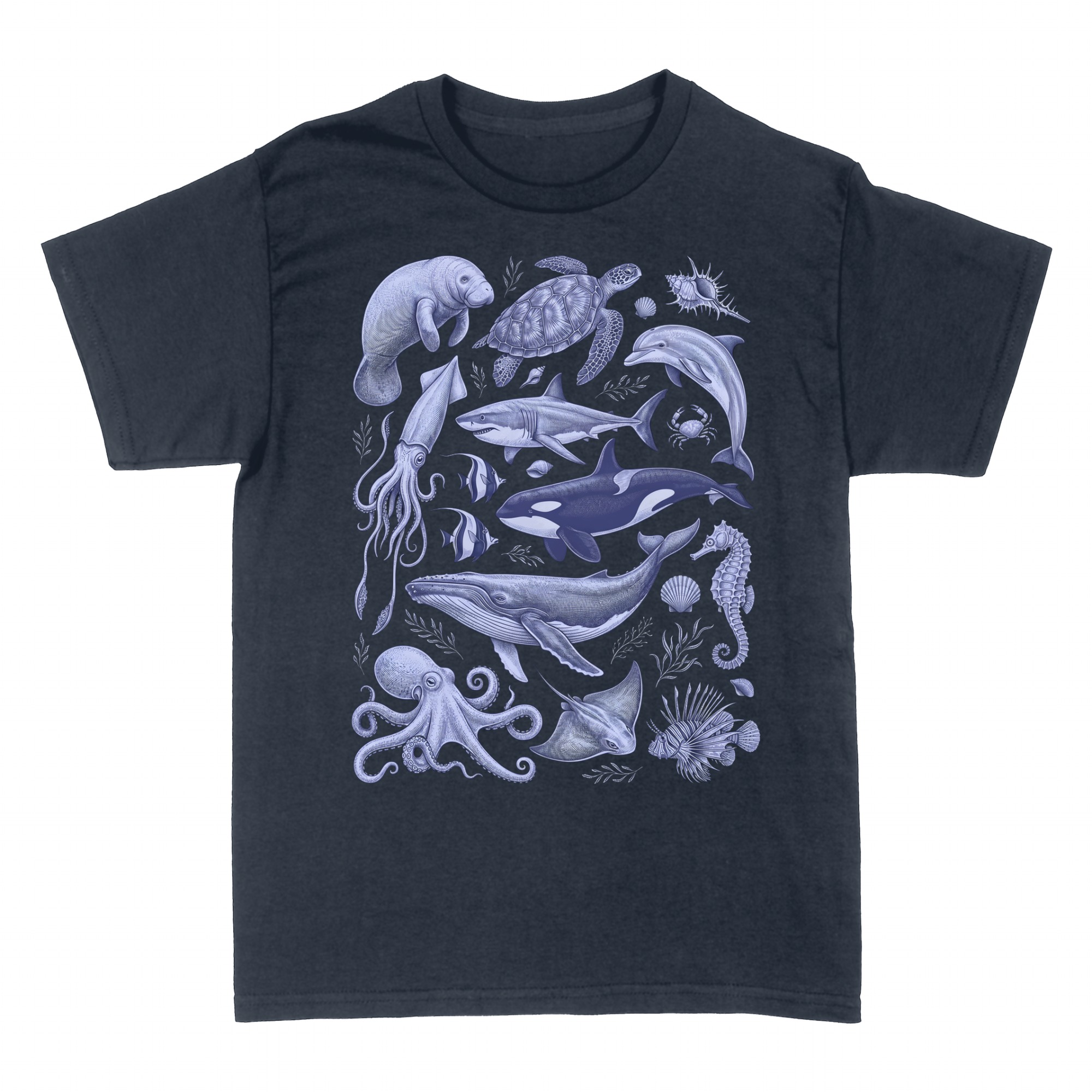 T-shirts: Illustration Scientifique Oc&eacute;an Vintage Plongeur