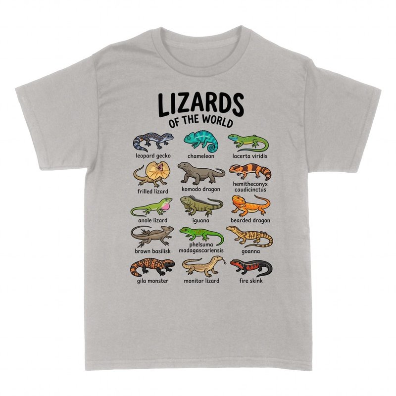 T-shirts: Planche d'Identification des L&eacute;zards