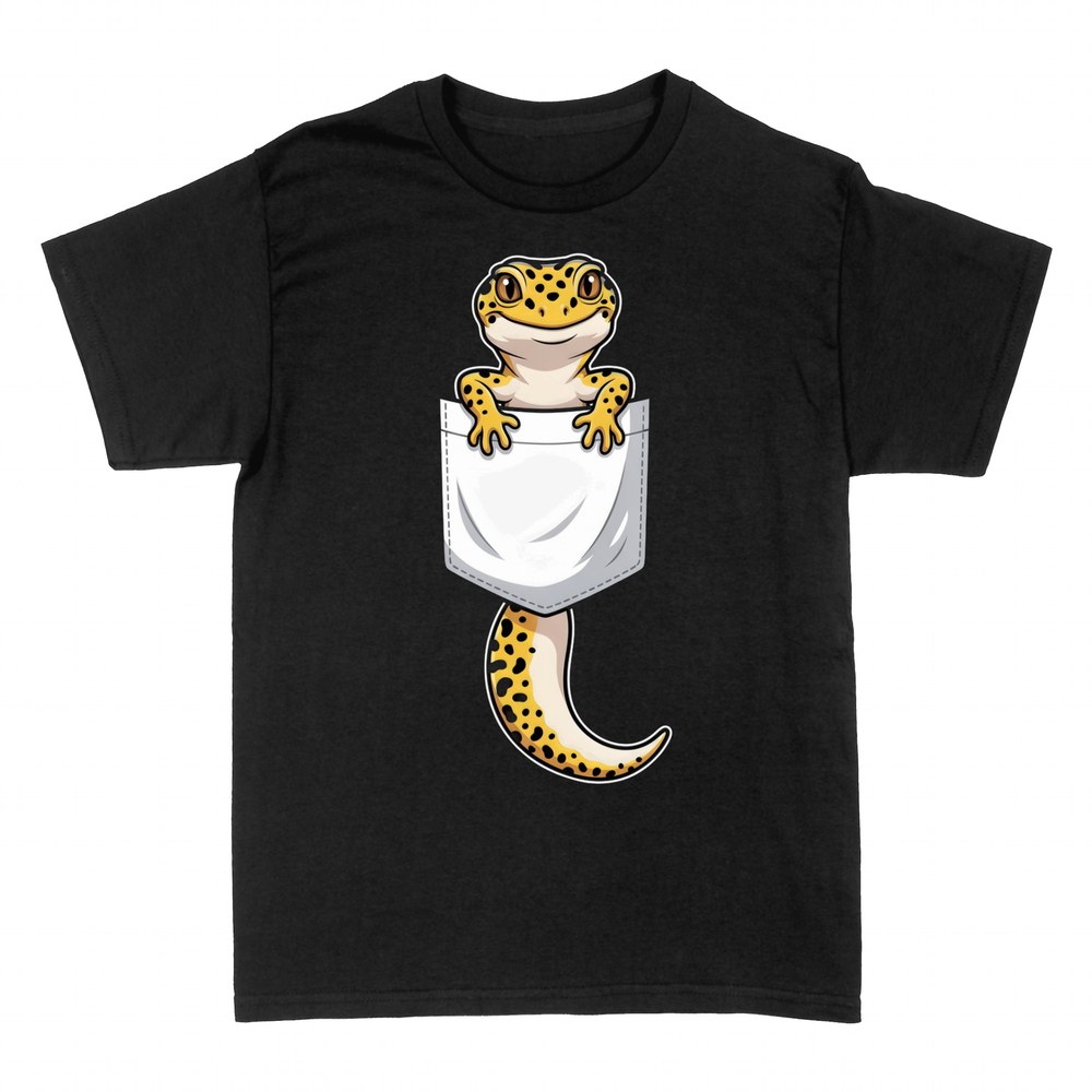 T-shirts: Gecko l&eacute;opard dans une poche