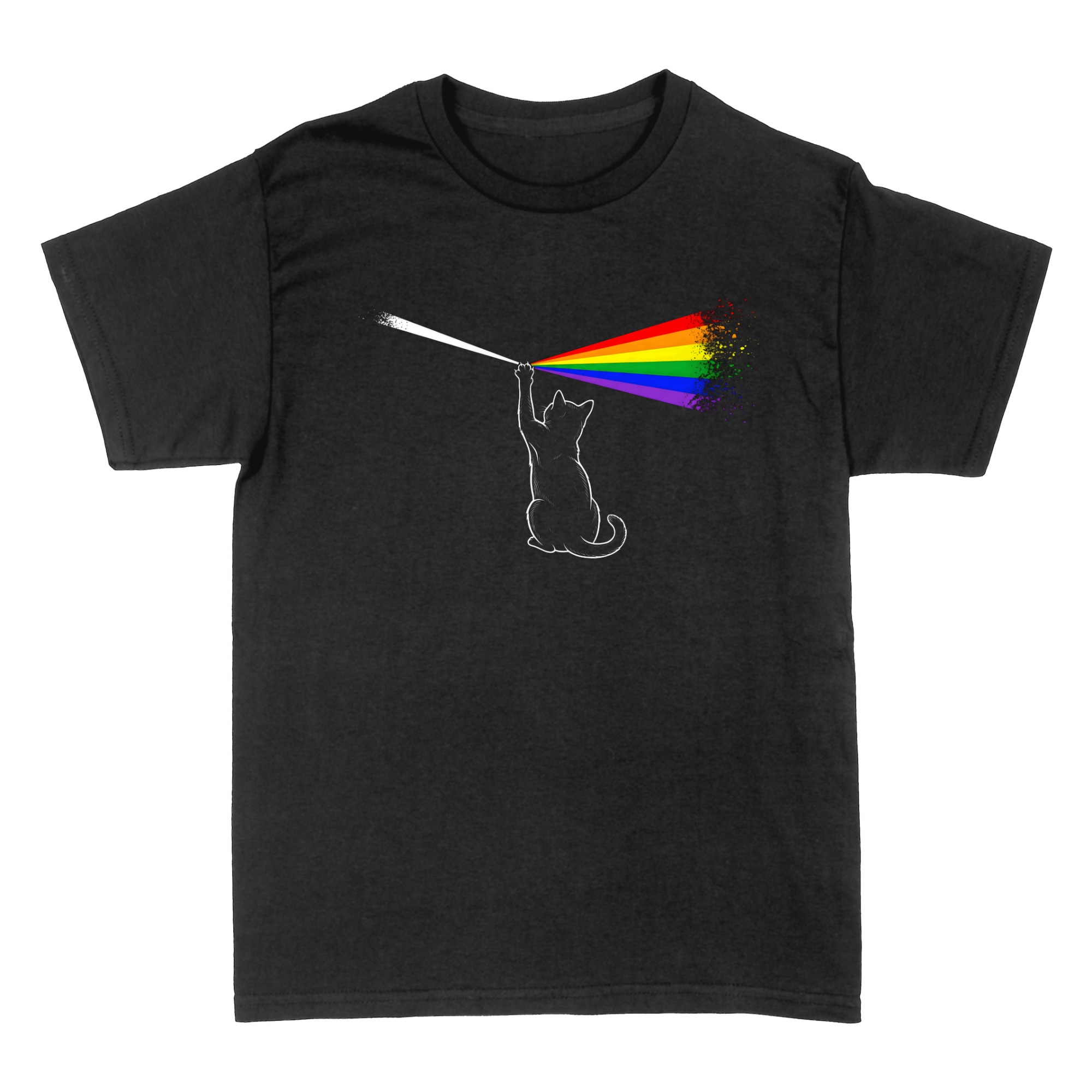 T-shirts: Chat Griffe Spectre Lumineux