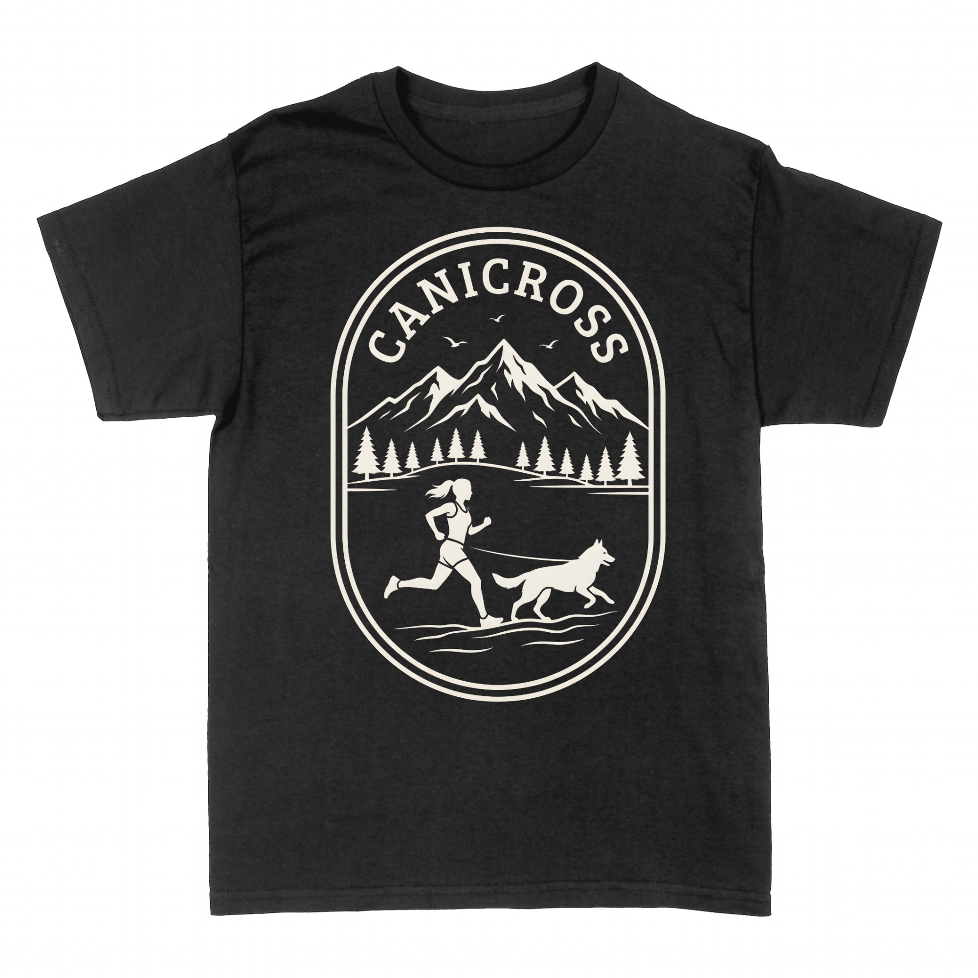 T-shirts: Canicross Trail Running Embl&egrave;me