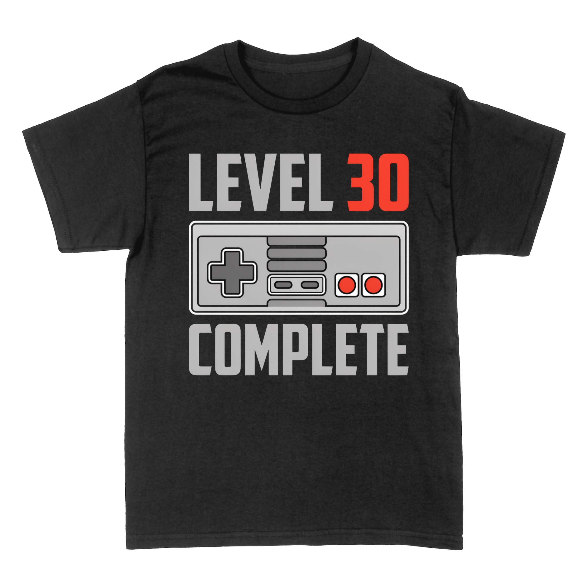 T-shirts: Level 30 Complete manette gamer r&eacute;tro
