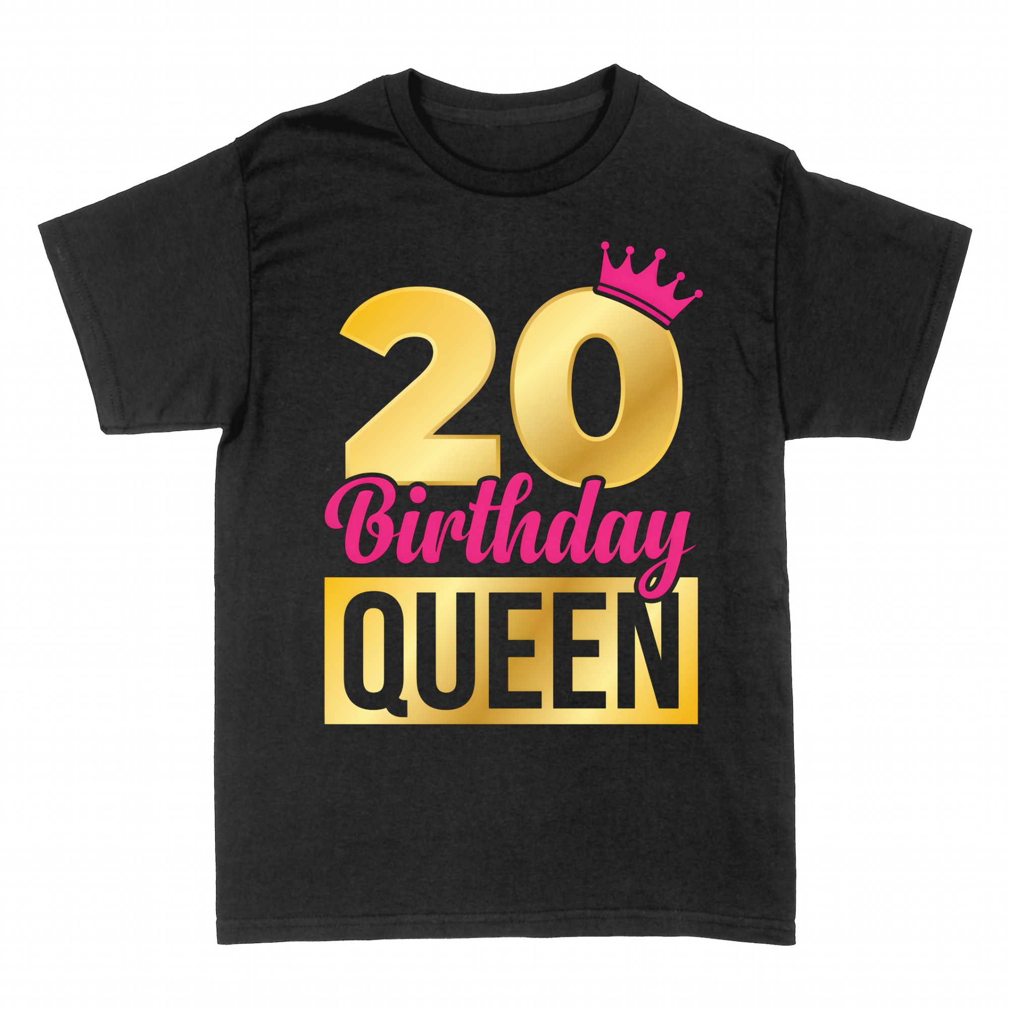 T-shirts: Reine d'anniversaire 20 ans couronn&eacute;e