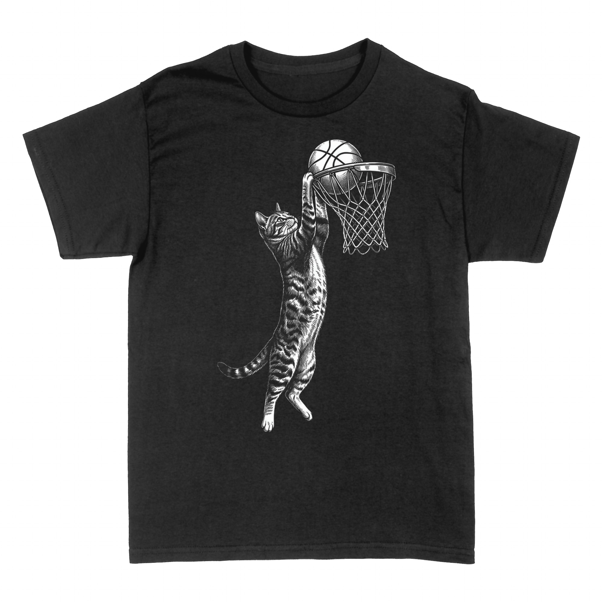 T-shirts: Chat basketteur faisant un dunk