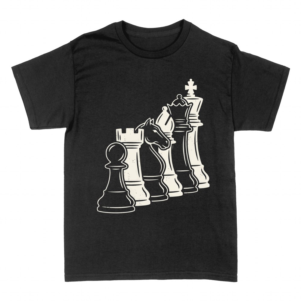 T-shirts: Pi&egrave;ces d'&eacute;checs align&eacute;es