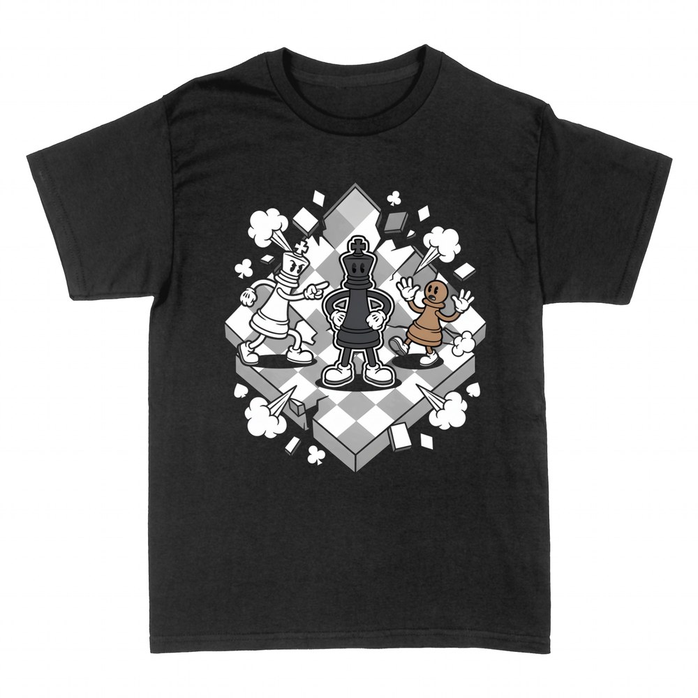 T-shirts: Pi&egrave;ces d'&eacute;checs en dessin anim&eacute;