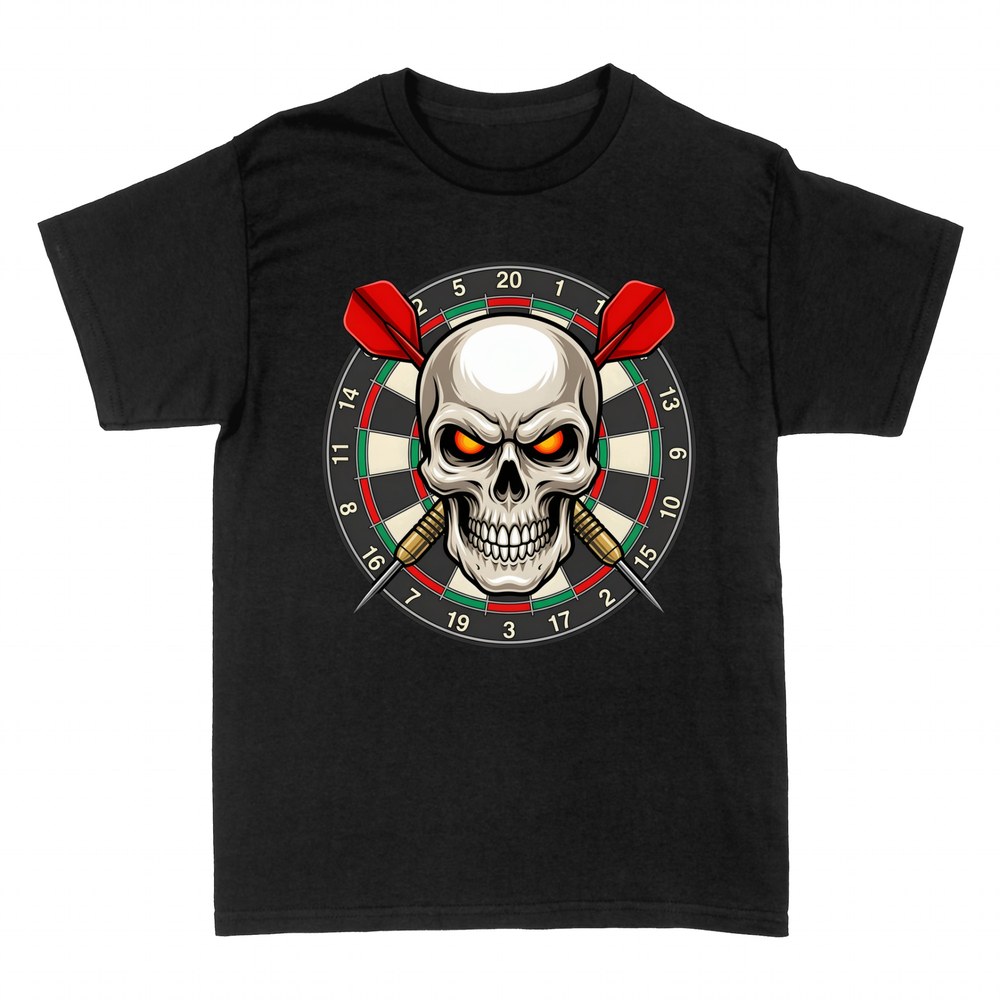 T-shirts: Cr&acirc;ne avec fl&eacute;chettes et cible