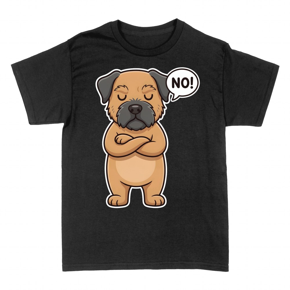 T-shirts: Chien grognon qui dit NON