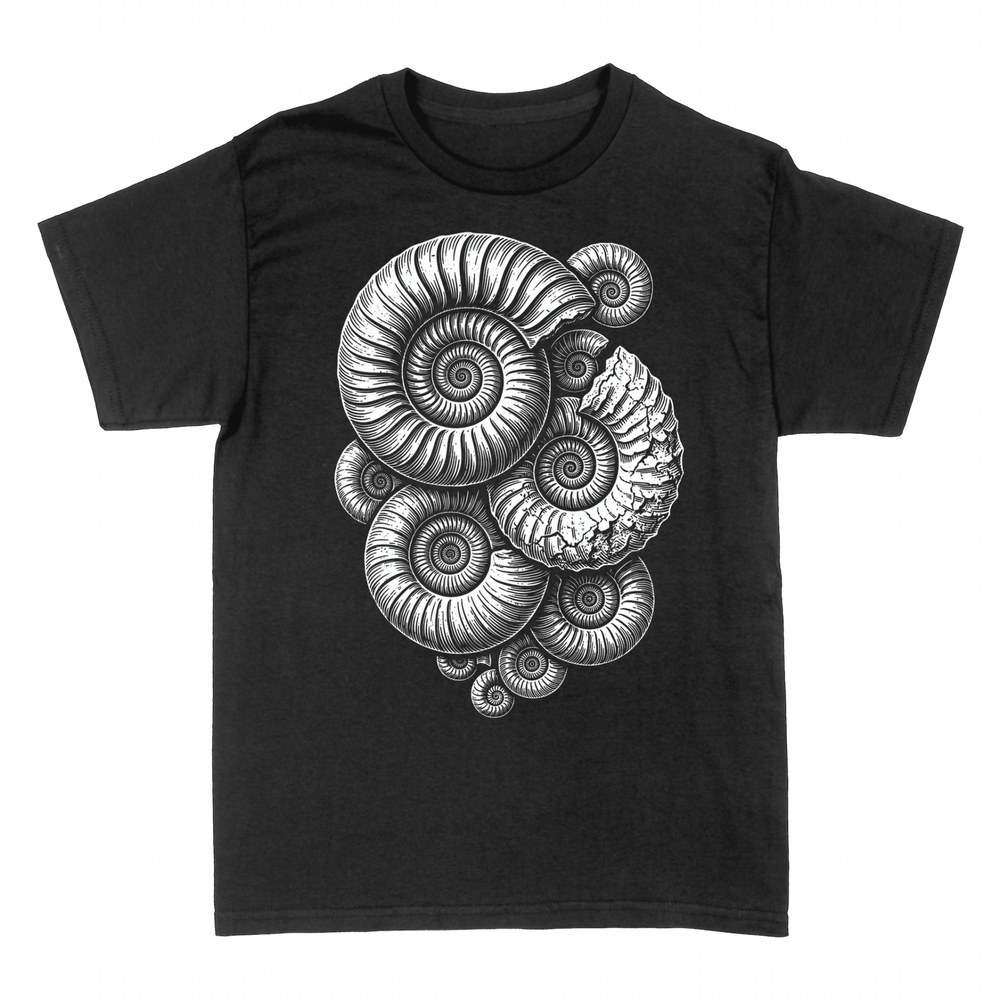T-shirts: Amas de fossiles d'ammonites