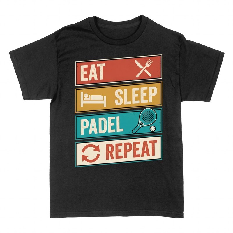 T-shirts: Manger dormir padel r&eacute;p&eacute;ter