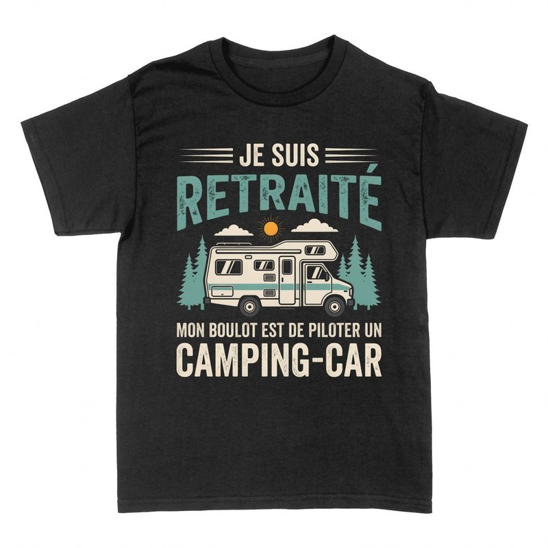 T-shirts: Retrait&eacute; pilote de camping-car