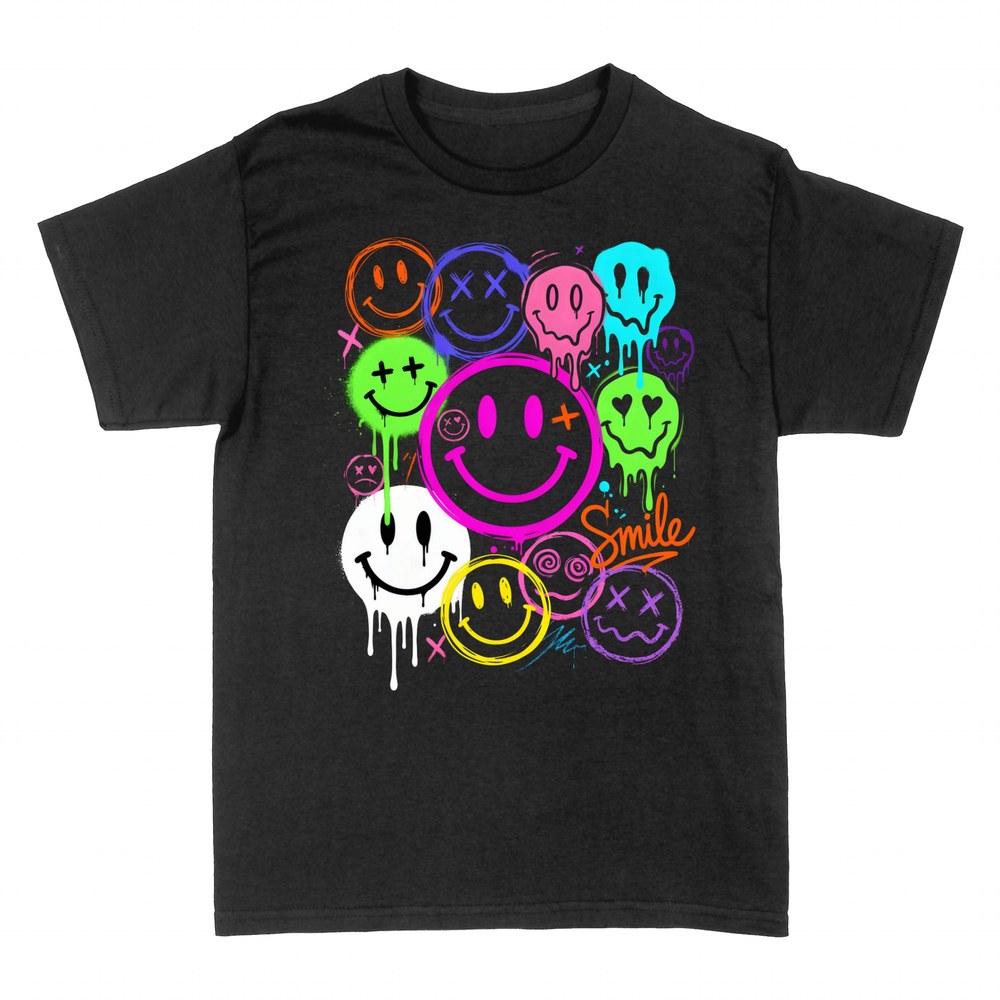 T-shirts: Smileys Graffiti N&eacute;on