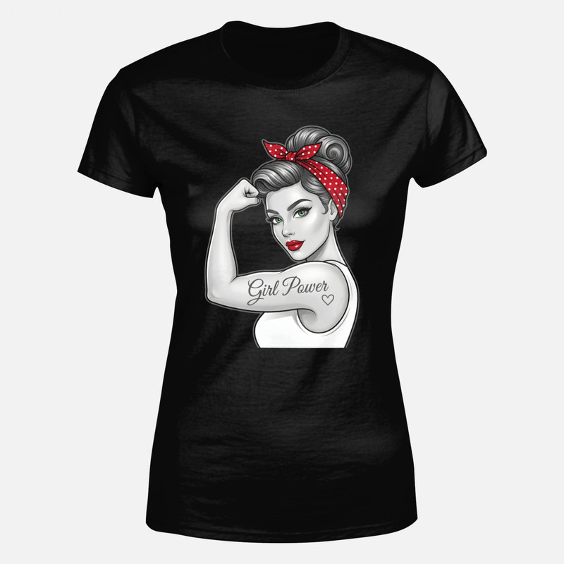 T-shirts: Femme forte Rosie au tatouage Girl Power