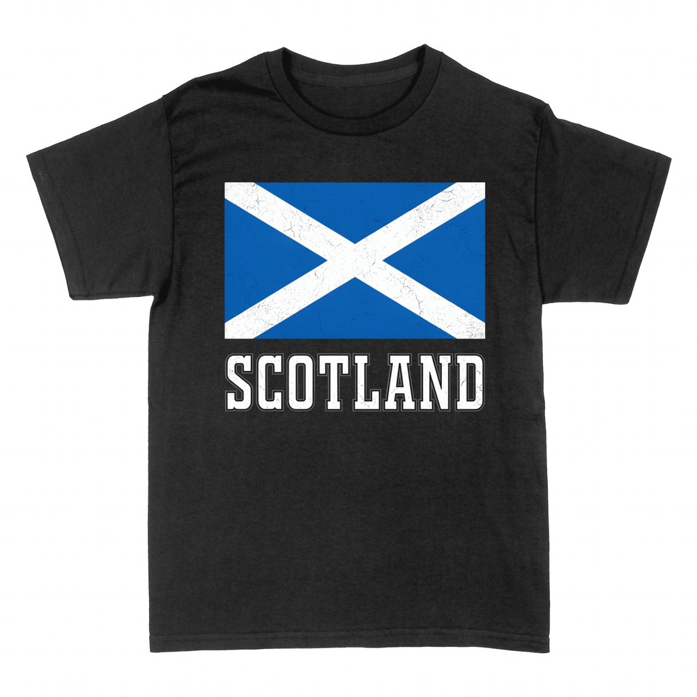 T-shirts: Drapeau de l'&Eacute;cosse avec texte Scotland