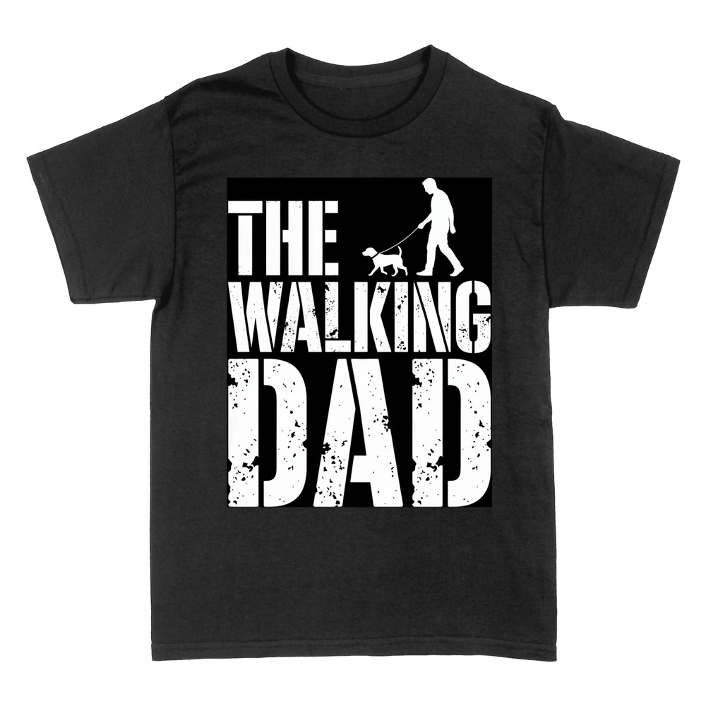 T-shirts: The Walking Dad, papa promeneur de chien