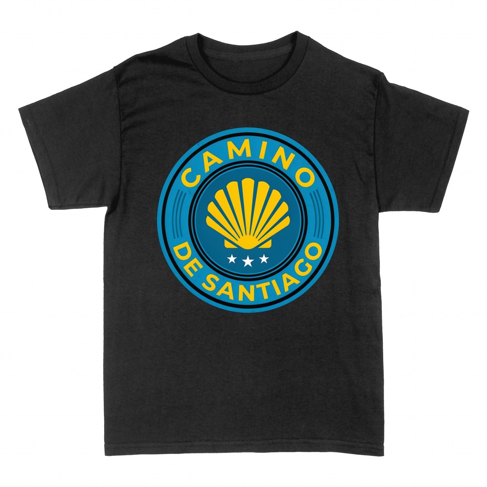 T-shirts: Camino de Santiago coquille et embl&egrave;me circulaire