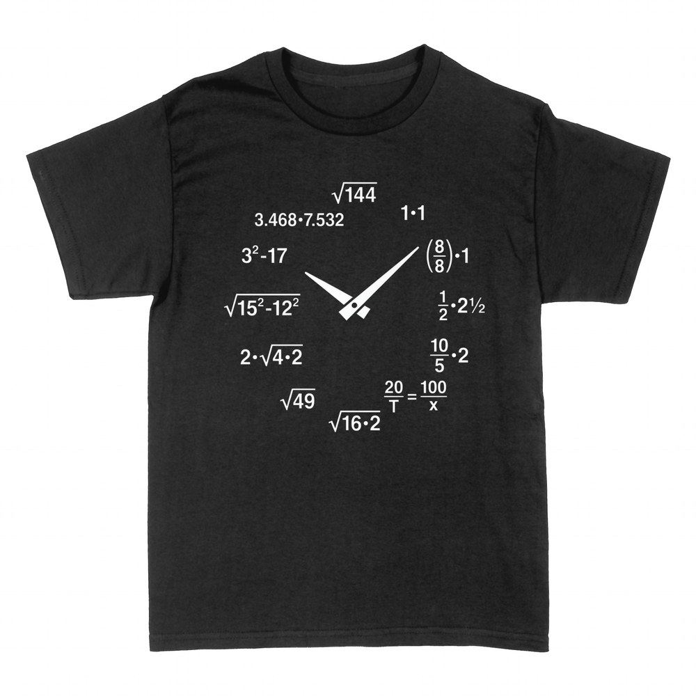 T-shirts: Horloge &agrave; &eacute;quations math&eacute;matiques