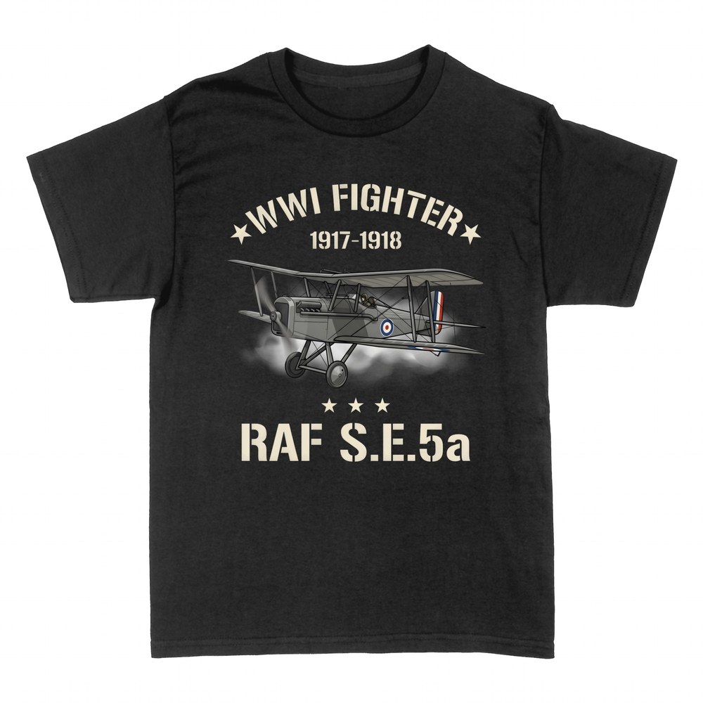 T-shirts: Avion de chasse RAF S.E.5a de la Premi&egrave;re Guerre