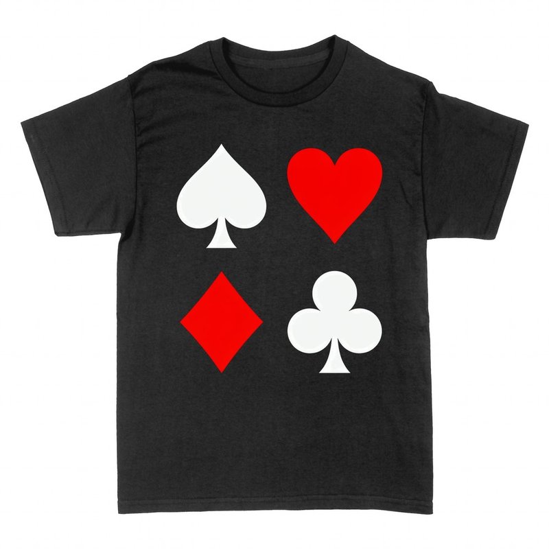 T-shirts: Quatre enseignes de cartes de poker