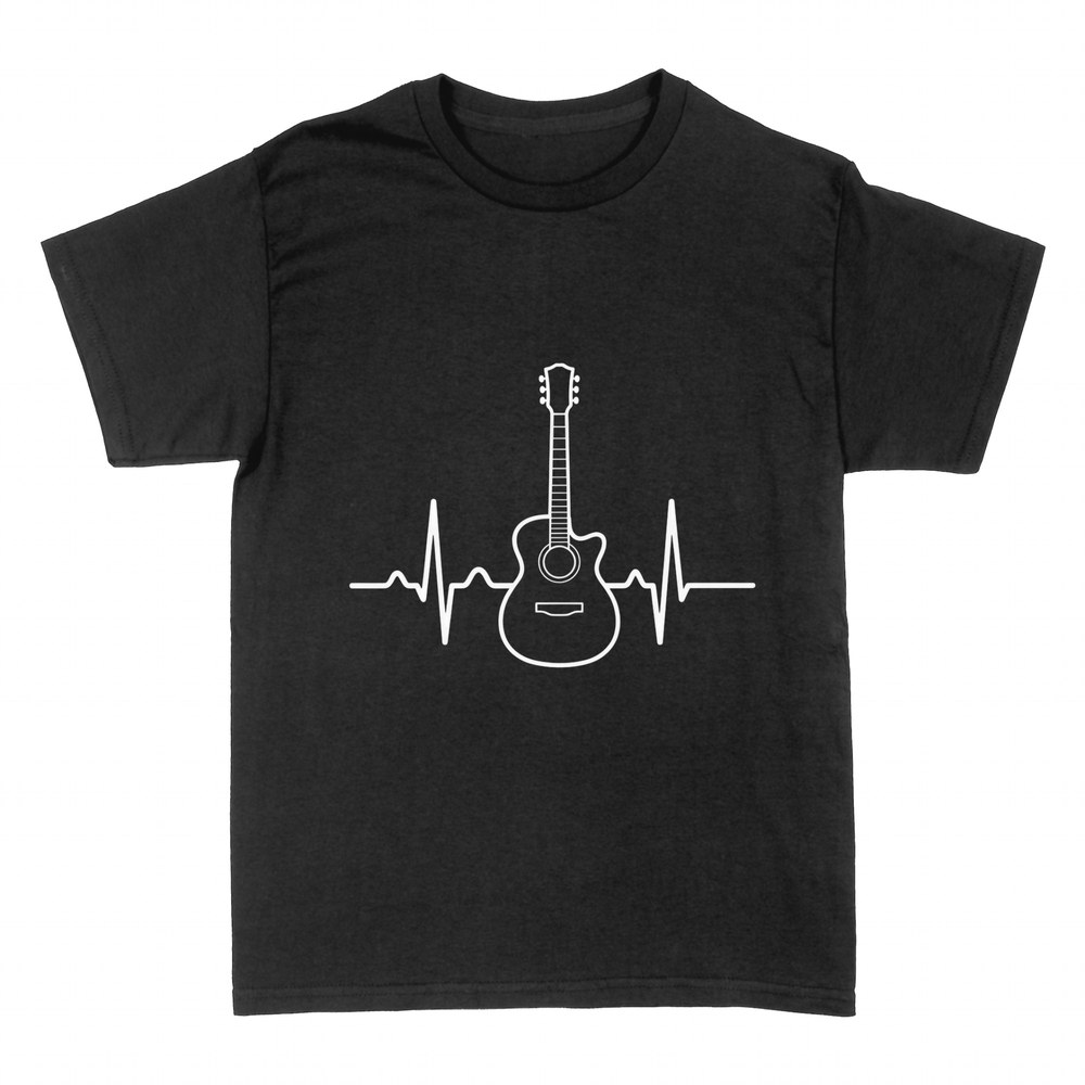 T-shirts: Guitare acoustique battement de c&oelig;ur