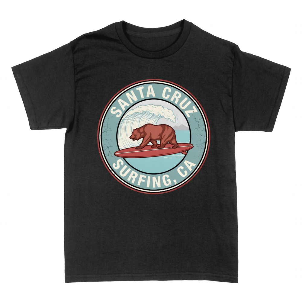T-shirts: Ours surfeur Santa Cruz Californie