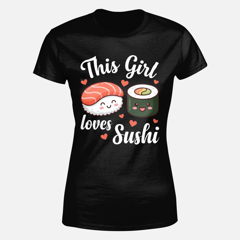 T-shirts: Cette fille adore les sushis kawaii