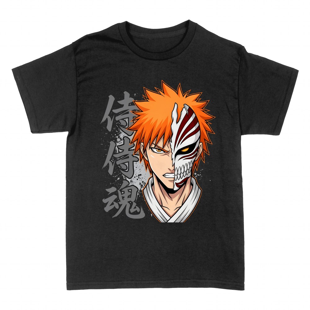 T-shirts: Guerrier anime demi-masque creux et &acirc;me samoura&iuml;