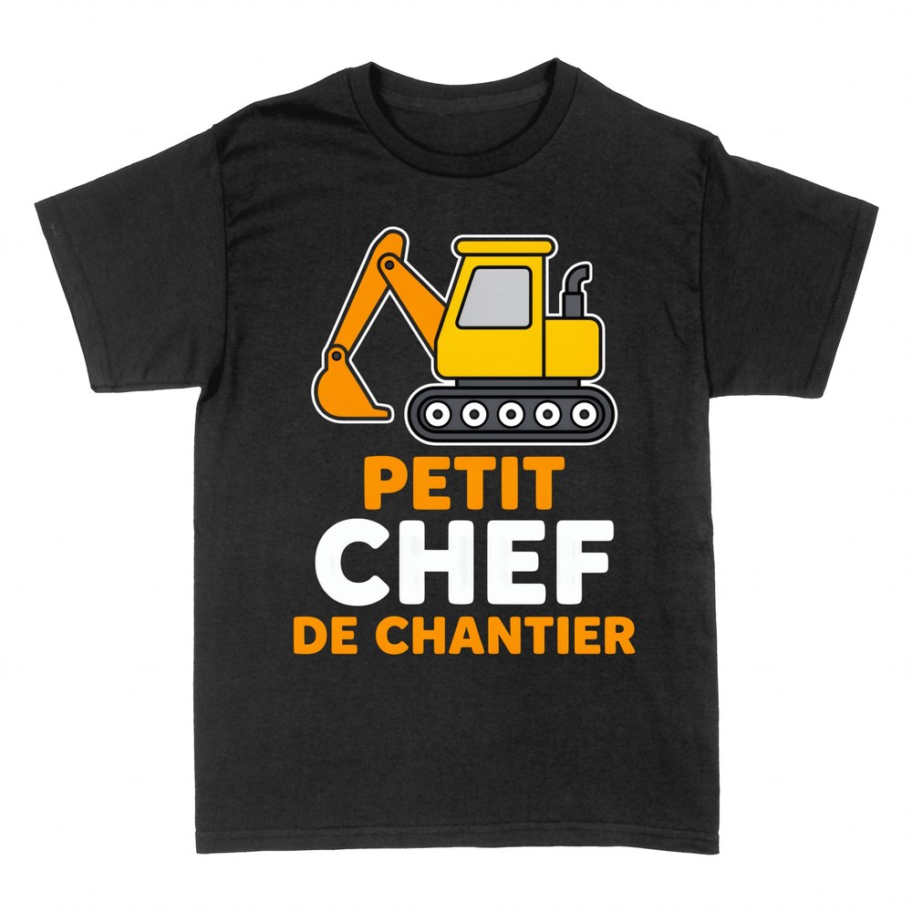 T-shirts: Petit chef de chantier avec pelleteuse