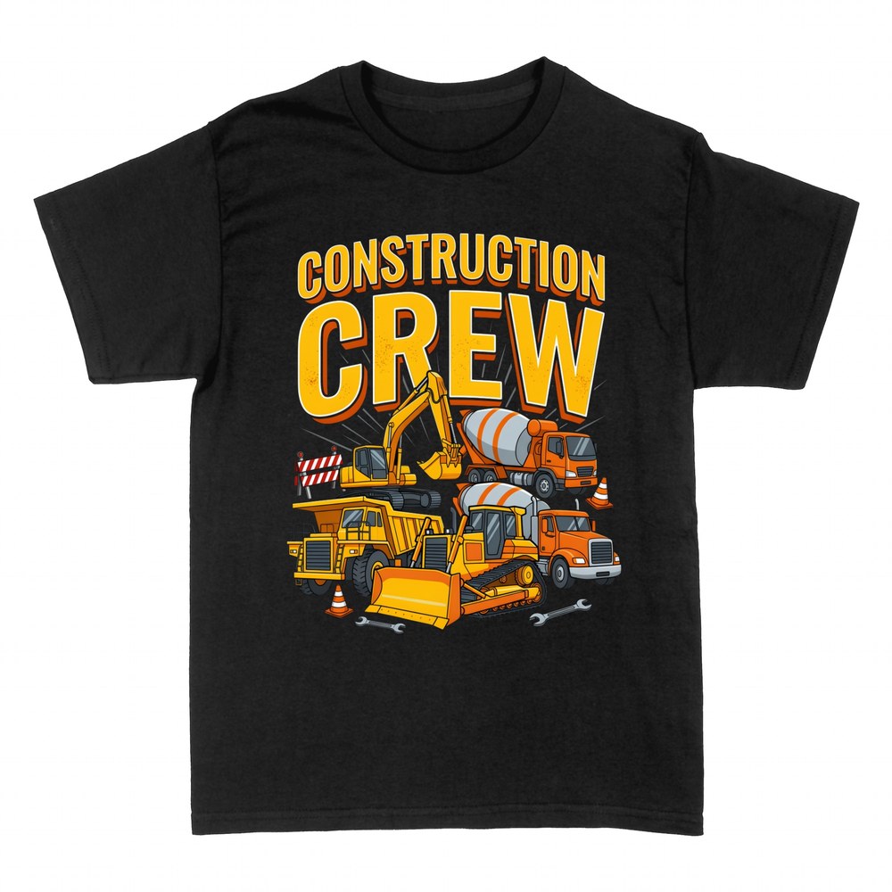 T-shirts: &Eacute;quipe de construction et engins