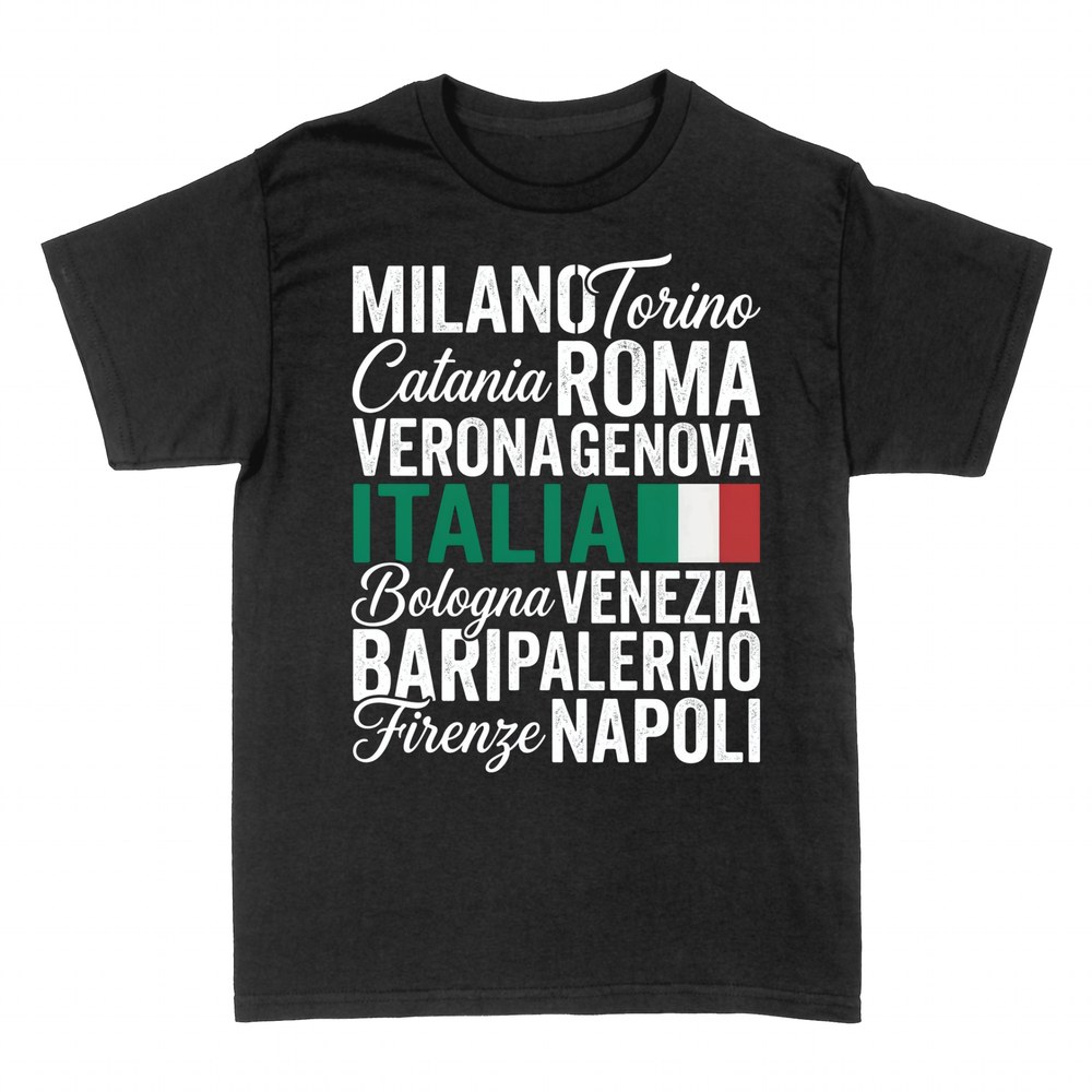 T-shirts: Villes d'Italie drapeau tricolore