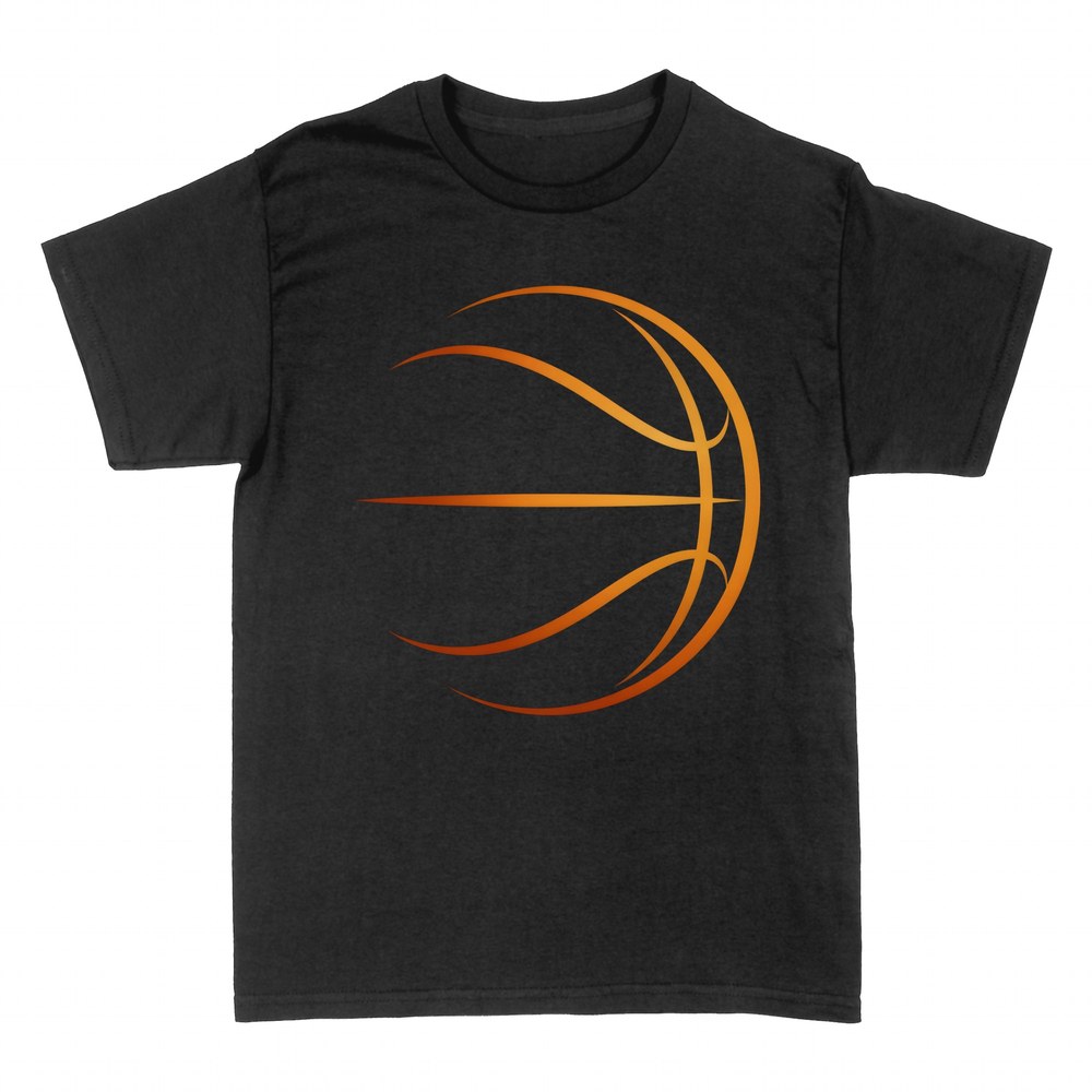 T-shirts: Ballon de basket en lignes orange