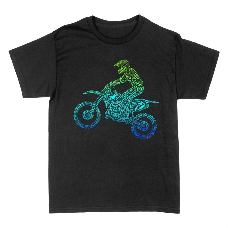 T-shirts: Pilote de motocross en engrenages