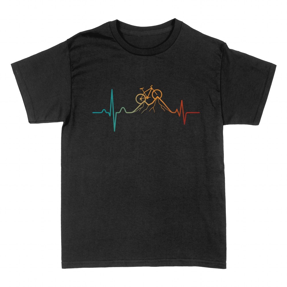 T-shirts: Battement de c&oelig;ur avec VTT sur les sommets