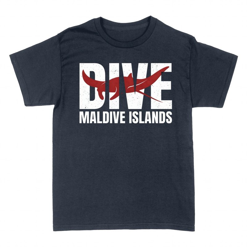 T-shirts: Plong&eacute;e raie manta &icirc;les Maldives