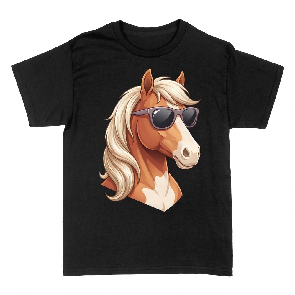 T-shirts: Cheval avec lunettes de soleil