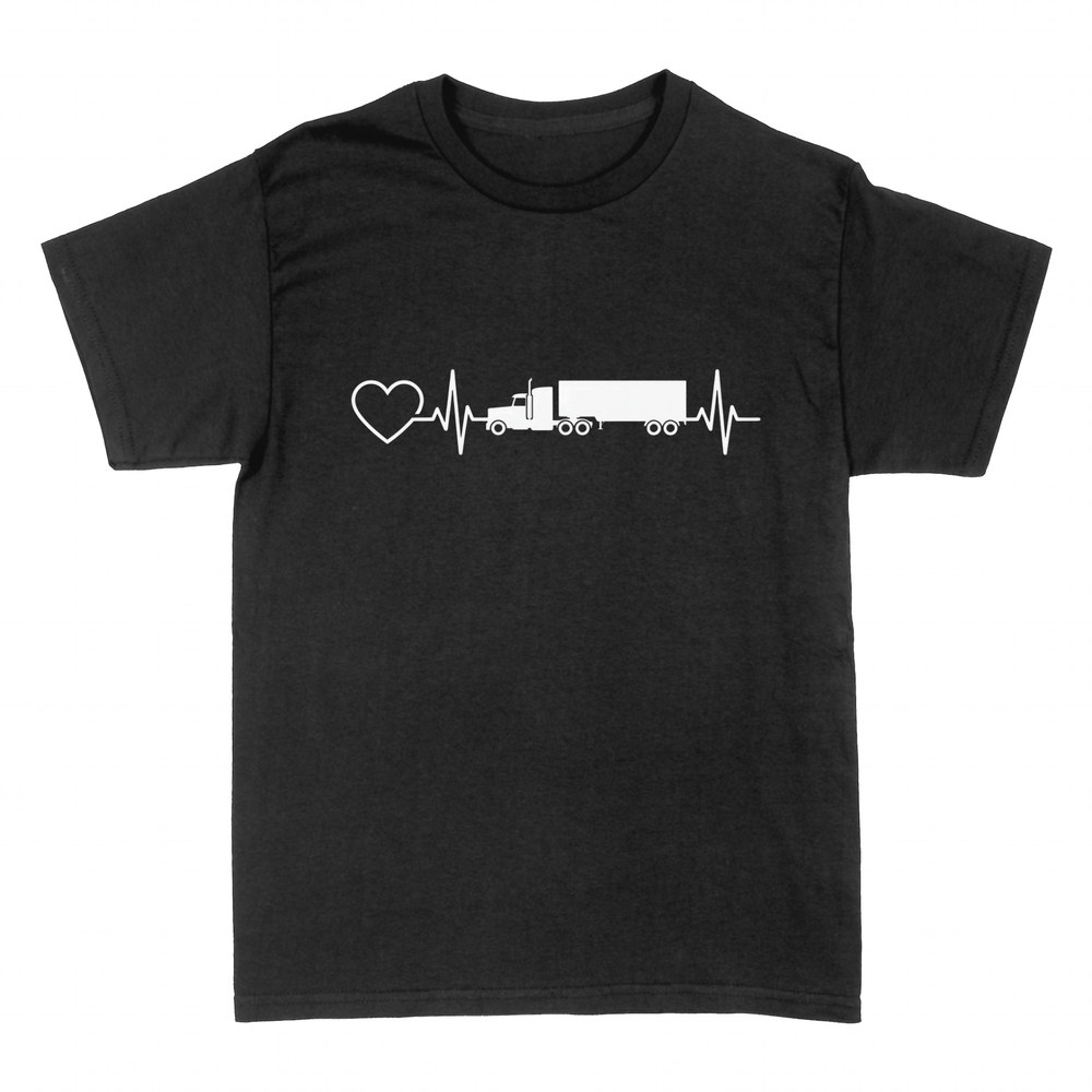 T-shirts: Battement de c&oelig;ur routier avec camion