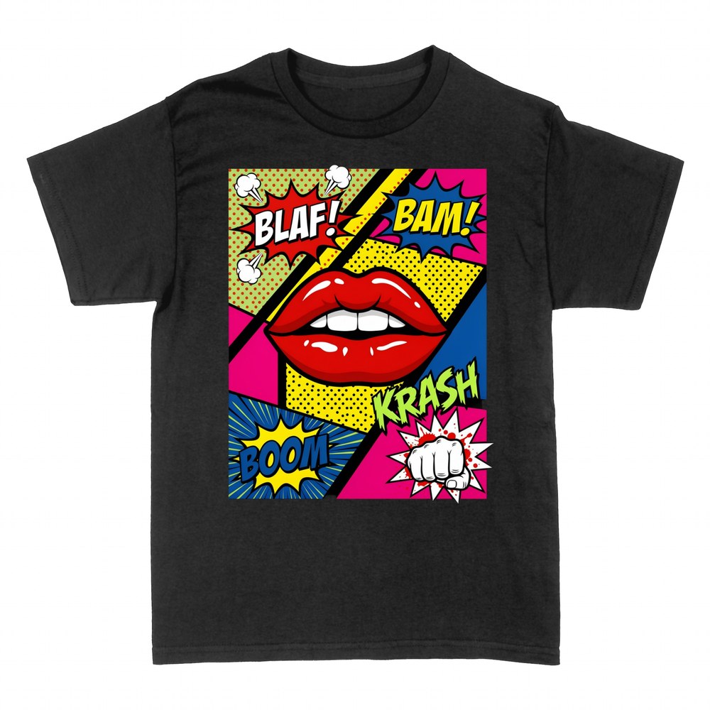 T-shirts: L&egrave;vres pop art comics