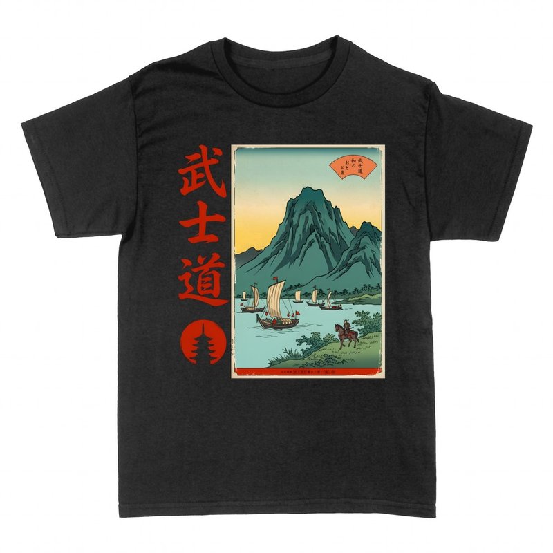 T-shirts: Bushido ukiyo-e samoura&iuml; &agrave; cheval