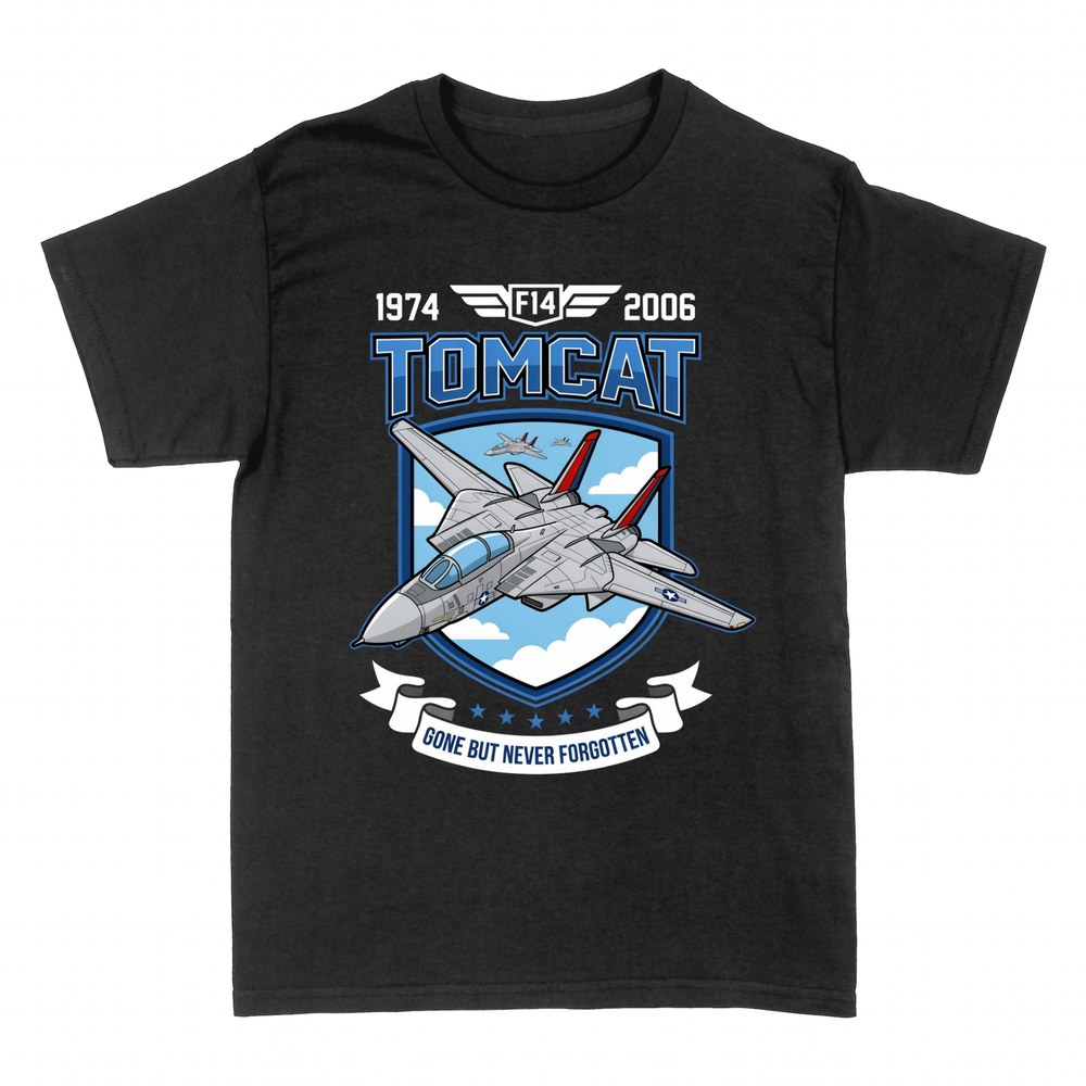 T-shirts: Avion de chasse F-14 Tomcat et blason