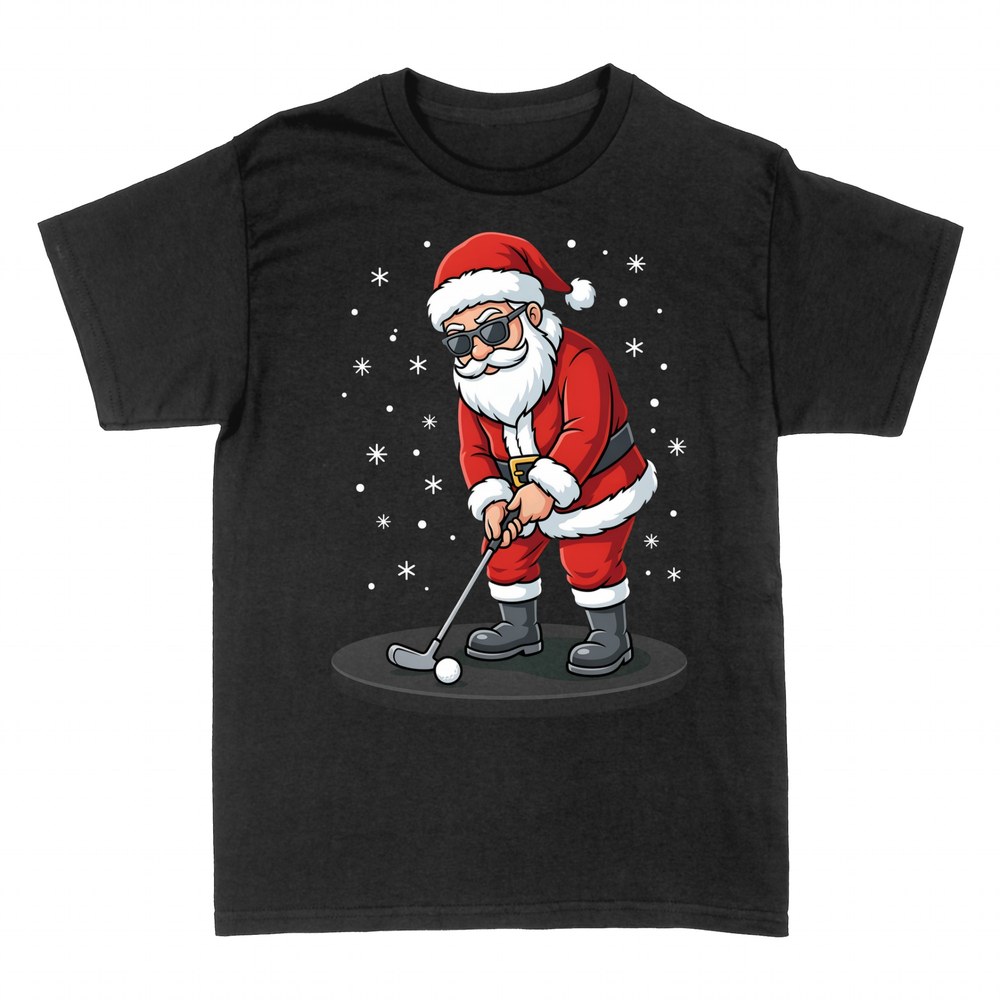 T-shirts: P&egrave;re No&euml;l golfeur en lunettes de soleil