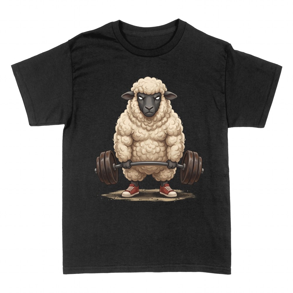 T-shirts: Mouton muscl&eacute; au soulev&eacute; de terre