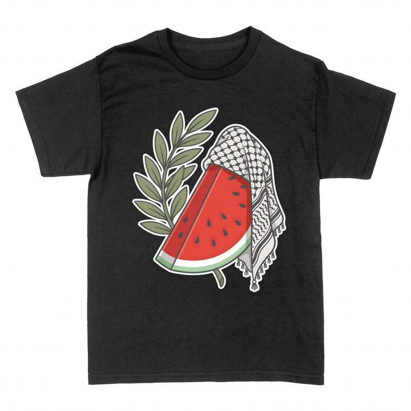 T-shirts: Past&egrave;que keffieh et branche d'olivier