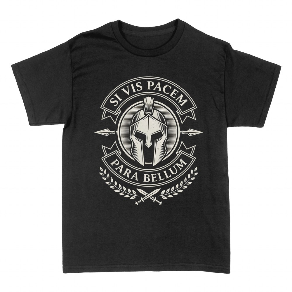 T-shirts: Si vis pacem para bellum casque spartiate