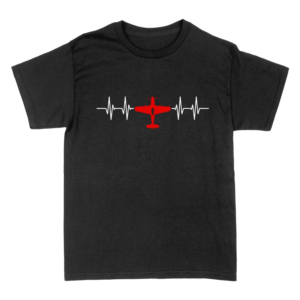 T-shirts: Avion rouge sur ligne de battement
