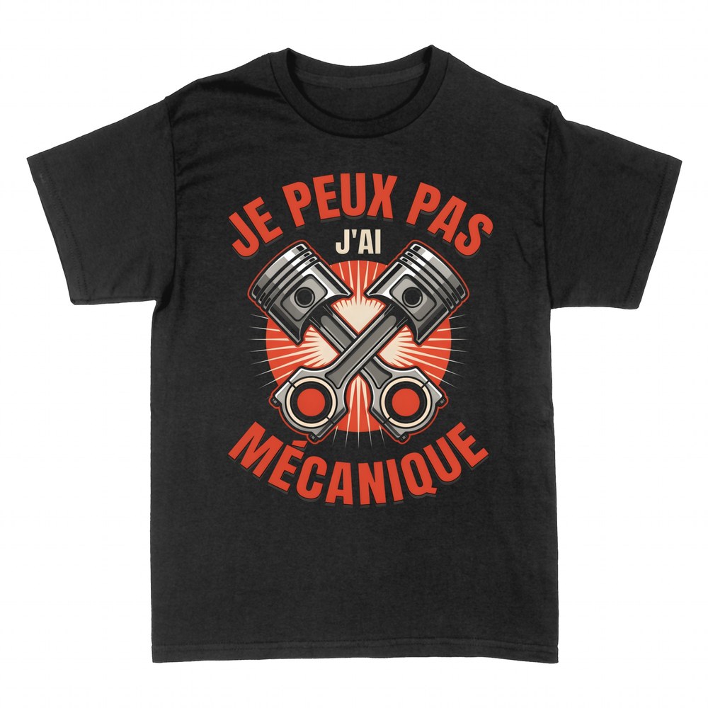 T-shirts: Je peux pas j'ai m&eacute;canique pistons crois&eacute;s