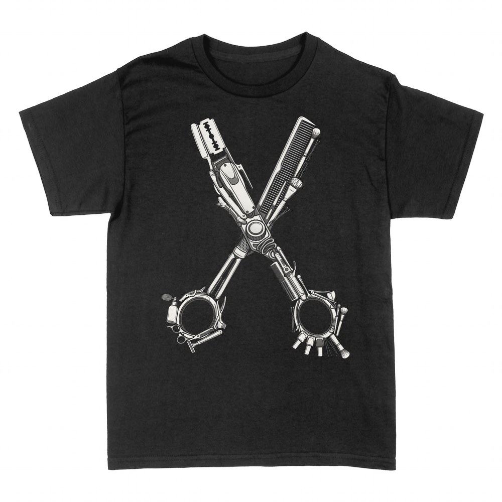 T-shirts: Outils de coiffeur en forme de ciseaux