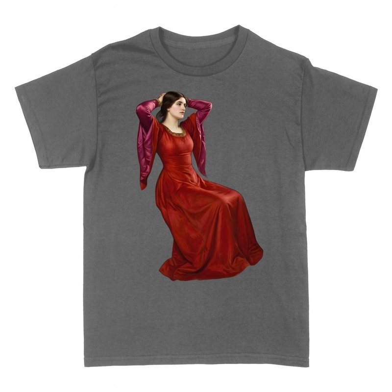 T-shirts: Dame en robe rouge pr&eacute;rapha&eacute;lite